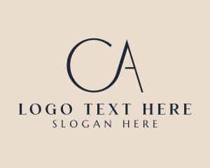 Modern Stylish Luxury Letter CA logo