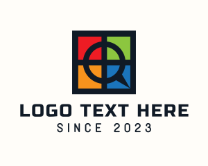Multicolor Window Letter Q logo