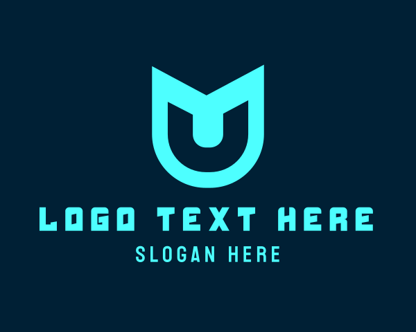 Futuristic logo example 1