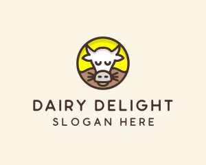 Cow Dairy Farm logo design