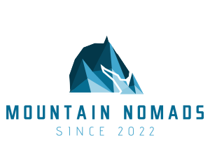 Abstract Ice Mountain Horse logo design