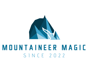 Abstract Ice Mountain Horse logo design