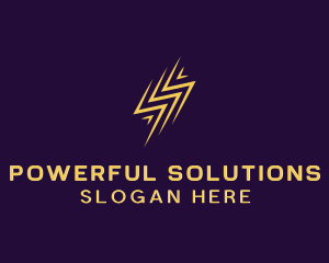 Arrow Lightning Power logo design