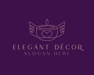 Decor Candle Wings logo design