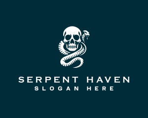 Serpent Skull Death logo design