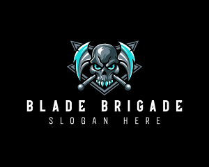 Skull Gaming Blade logo design