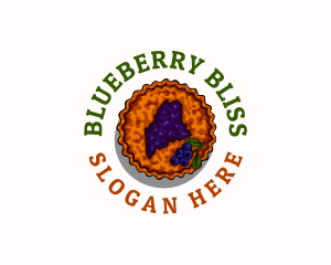 Maine Blueberry Pie logo design