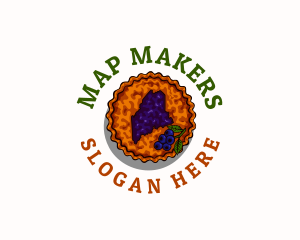 Maine Blueberry Pie logo design