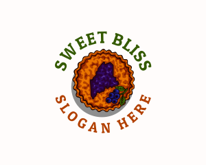 Maine Blueberry Pie logo design