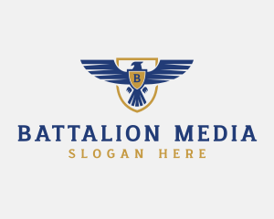 Military Shield Eagle logo design