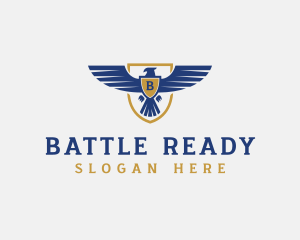 Military Shield Eagle logo