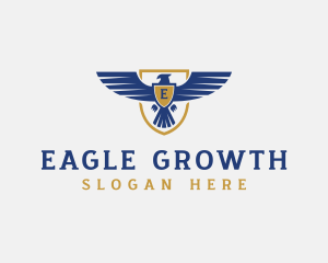 Military Shield Eagle logo design