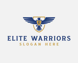 Military Shield Eagle logo design