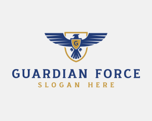 Military Shield Eagle logo design