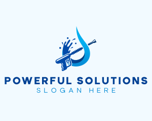 Hydro Droplet Pressure Washing logo design