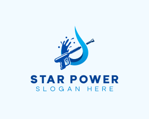 Hydro Droplet Pressure Washing logo design