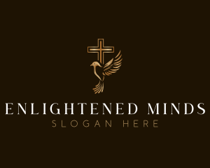Religion Cross Dove logo