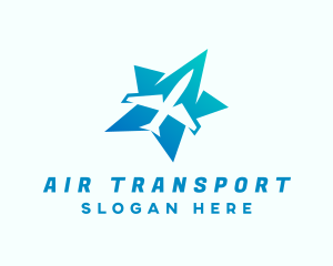 Star Airplane Transportation logo design