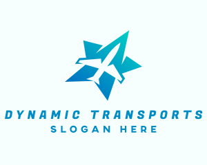 Star Airplane Transportation logo design