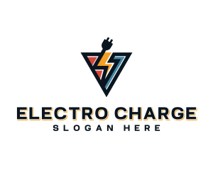 Electrical Plug Lightning logo design