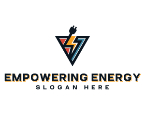 Electrical Plug Lightning logo design