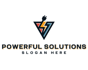 Electrical Plug Lightning logo design