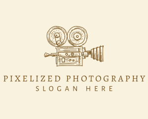 Film Camera Handdrawn logo design