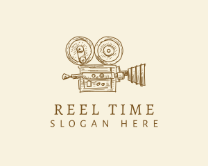 Film Camera Handdrawn logo design