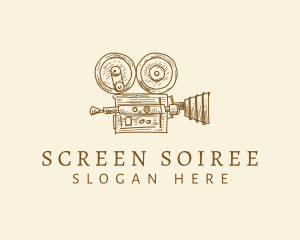 Film Camera Handdrawn logo design