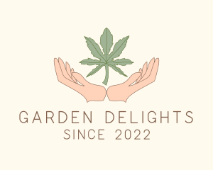 Marijuana Farmer Hand logo design