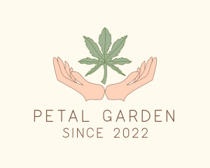 Marijuana Farmer Hand logo design