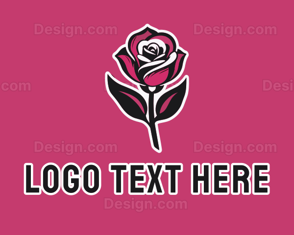 Blooming Flower Rose Logo