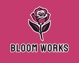 Blooming Flower Rose logo design