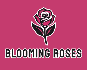 Blooming Flower Rose logo design