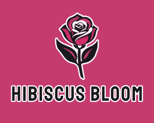 Blooming Flower Rose logo design