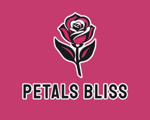 Blooming Flower Rose logo design