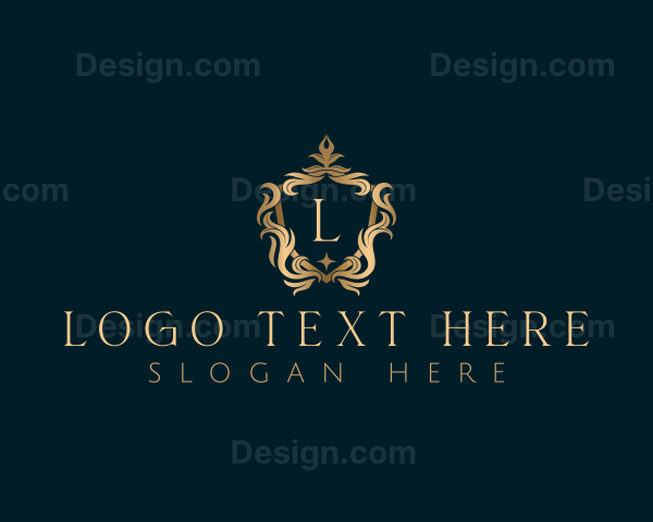 Floral Ornamental Shield Logo