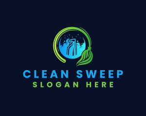 House Cleaning Disinfection logo design