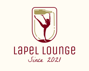 Female Gymnast Winery logo design