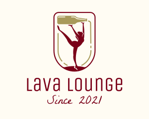 Female Gymnast Winery logo design