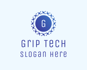 Pixel Swirl Tech logo design