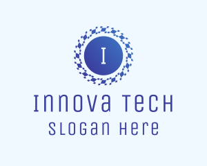 Pixel Swirl Tech logo design