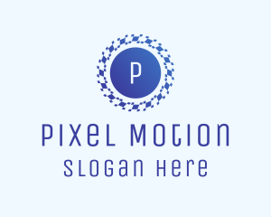 Pixel Swirl Tech logo design