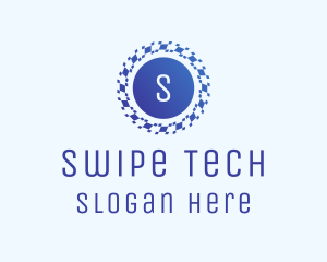 Pixel Swirl Tech logo design