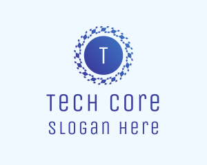 Pixel Swirl Tech logo design