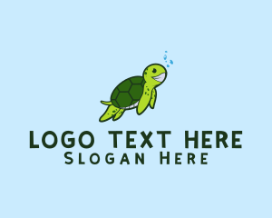 Smiling Sea Turtle logo