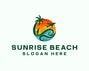 Tropical Beach Resort logo design