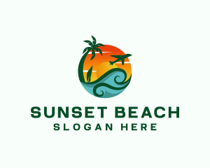 Tropical Beach Resort logo design