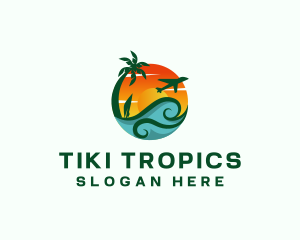 Tropical Beach Resort logo design