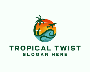 Tropical Beach Resort logo design